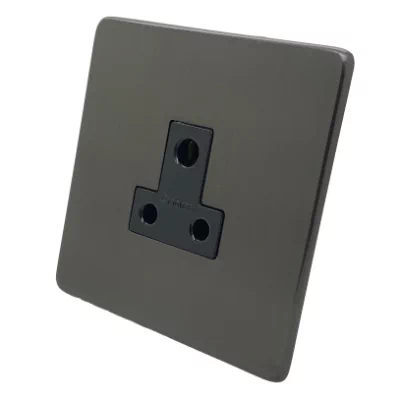 Screwless Supreme Bronze Round Pin Unswitched Socket (For Lighting)