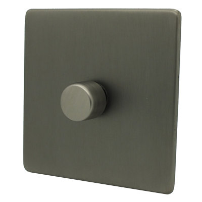 Screwless Supreme Light Bronze Dimmer and Toggle Switch Combination