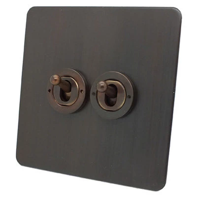 Seamless Cocoa Bronze Intermediate Switch and Light Switch Combination