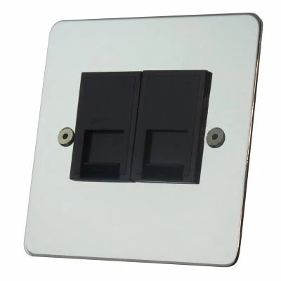 Seamless Polished Chrome Button Dimmer and Toggle Switch Combination