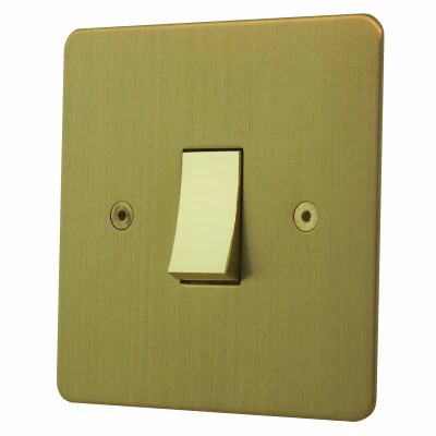 Seamless Satin Brass Round Pin Unswitched Socket (For Lighting)