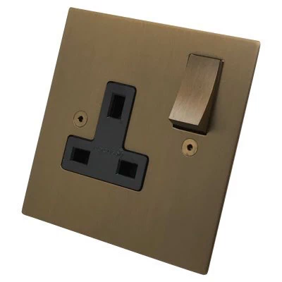 Seamless Square Satin Stainless Steel Dimmer and Light Switch Combination