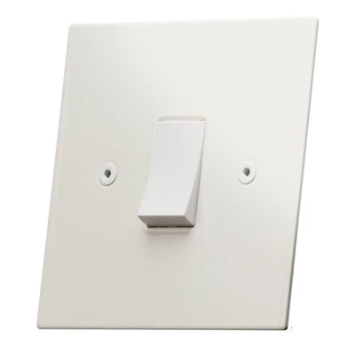 Seamless Square High Gloss White Flex Outlet Plate