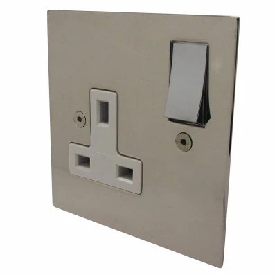 Seamless Square Polished Nickel Satellite Socket (F Connector)