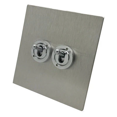 Seamless Square Satin Stainless Steel Intermediate Toggle (Dolly) Switch