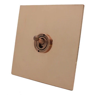 Natural Elements Polished Copper Round Pin Unswitched Socket (For Lighting)