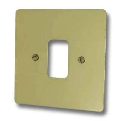 Flat Grid Polished Brass Sockets & Switches