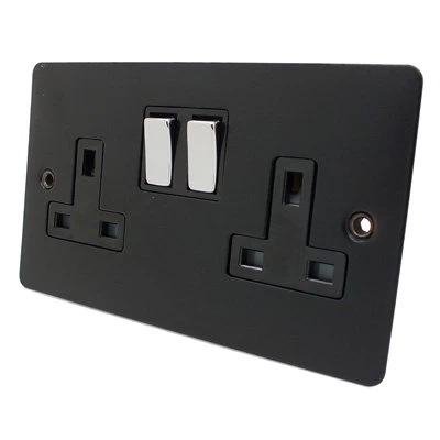 Flat Black with Chrome Sockets & Switches