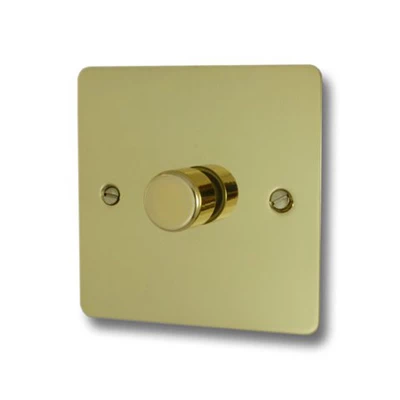 Flat Polished Brass Push Light Switch