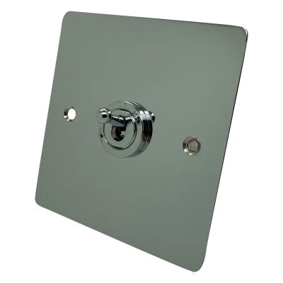 Flat Polished Chrome Intermediate Toggle (Dolly) Switch