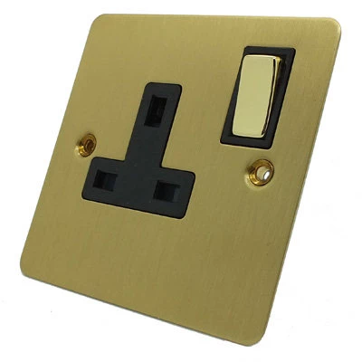 Flat Satin Brass Toggle (Dolly) Switch