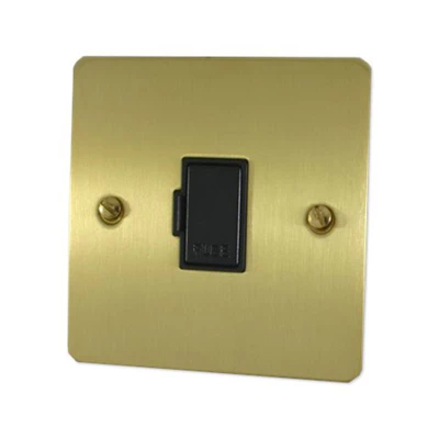 Flat Satin Brass Unswitched Fused Spur