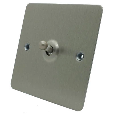 Flat Satin Stainless Toggle (Dolly) Switch