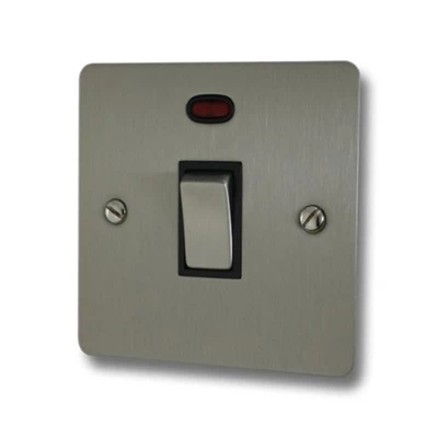 Flat Satin Stainless 20 Amp Switch