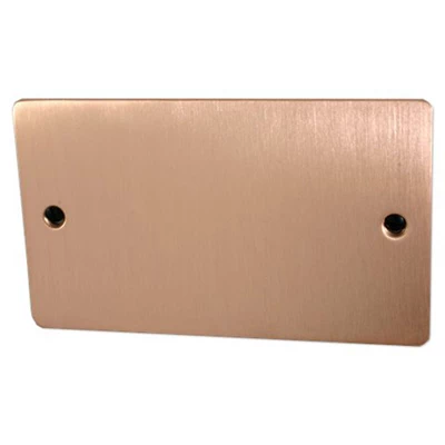 Flat Classic Brushed Copper Blank Plate
