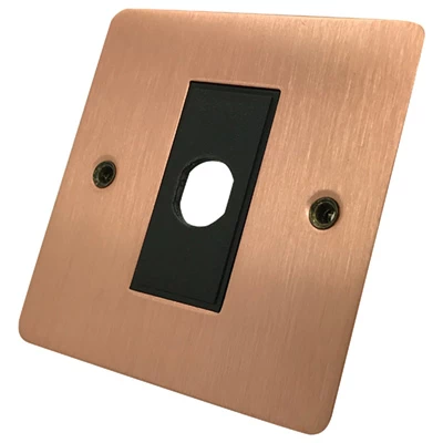 Flat Classic Brushed Copper Flex Outlet Plate