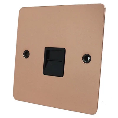 Flat Polished Copper (Chrome Rockers) Telephone Extension Socket