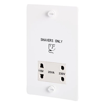 Studio White Shaver Socket