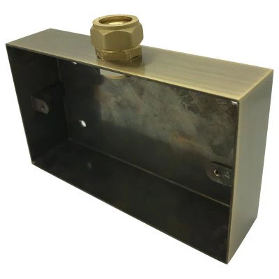 Solid Metal With Conduit Connector Antique Brass Surface Mount Wall Boxes with Entry