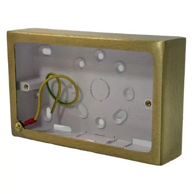 Satin Brass Metal Clad Surface Mount Boxes (Wall Boxes)