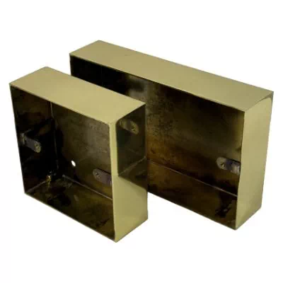 Polished Brass Solid Metal Surface Mount Boxes (Wall Boxes)