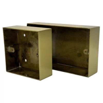 Satin Brass Solid Metal Surface Mount Boxes (Wall Boxes)