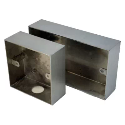 Satin Chrome Solid Metal Surface Mount Boxes (Wall Boxes)