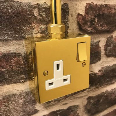 Solid Metal With Conduit Connector Polished Brass Surface Mount Wall Boxes with Entry
