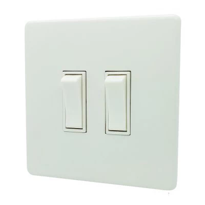 Textured White Intermediate Switch and Light Switch Combination