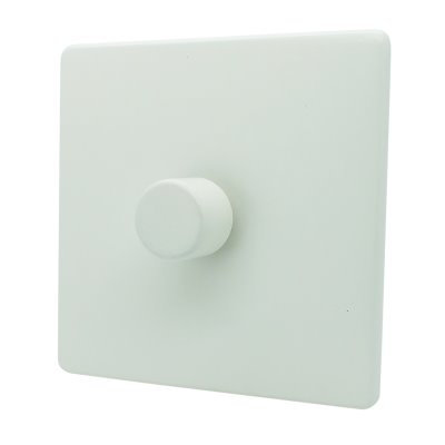 Textured White Dimmer and Toggle Switch Combination