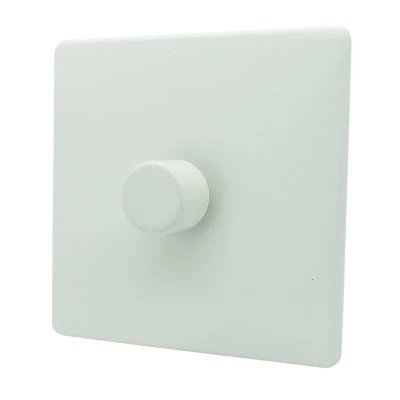 Textured White LED Dimmer and Push Light Switch Combination