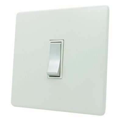 Textured White with Chrome Dimmer and Toggle Switch Combination