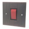 45 Amp Cooker Control Switch Small : Black Insert