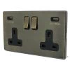 More information on the Antique Edge Antique Brass Antique Edge Plug Socket with USB Charging