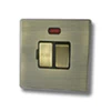 Antique Edge Antique Brass Switched Fused Spur - 1