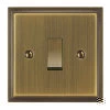 More information on the Art Deco Antique Brass Art Deco Intermediate Light Switch