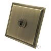 More information on the Art Deco Antique Brass Art Deco Intermediate Toggle (Dolly) Switch