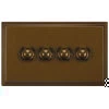 4 Gang 250W Button Dimmer Art Deco Bronze Antique Button Dimmer