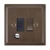 13 Amp Switched Fused Spur with Flex Outlet Art Deco Cocoa Bronze Switched Fused Spur