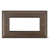 Double Module Plate - the Double Module Plate will accept up to 4 Modules Art Deco Cocoa Bronze Modular Plate