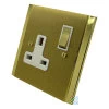 More information on the Art Deco Dual Satin | Polished Brass Art Deco Dual Switched Plug Socket