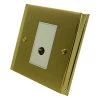 More information on the Art Deco Dual Satin | Polished Brass Art Deco Dual TV Socket