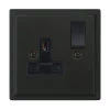 More information on the Art Deco Matt Black Art Deco Switched Plug Socket