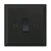 1 Gang 20 Amp Intermediate Light Switch Art Deco Matt Black Intermediate Light Switch