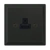 More information on the Art Deco Matt Black Art Deco Round Pin Unswitched Socket (For Lighting)