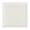 Single Blank Plate Art Deco Matt White Blank Plate