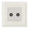 2 Gang Non-Isolated Coaxial T.V. Socket
