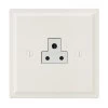 More information on the Art Deco Matt White Art Deco Round Pin Unswitched Socket (For Lighting)
