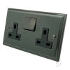 Art Deco Old Bronze Flex Outlet Plate - 1