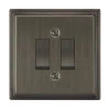 2 Gang 20 Amp 2 Way Light Switches Art Deco Old Bronze Light Switch